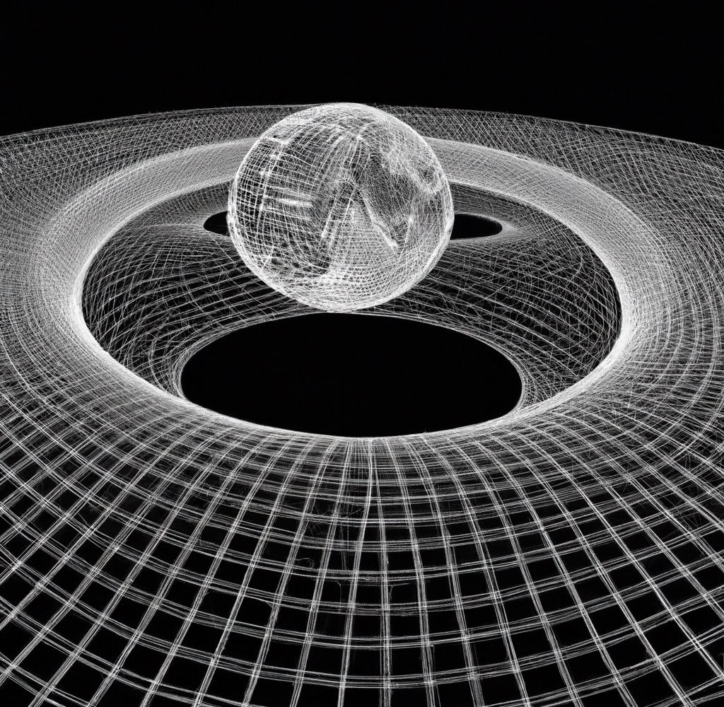 A wireframe graphic of the Moon and magnetic fields