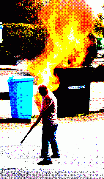 bin fire