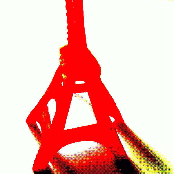 mini eiffel tower made of babybel cheese wax