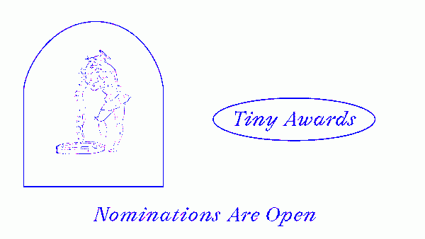 Tiny Awards logo saying 'nominations are open'