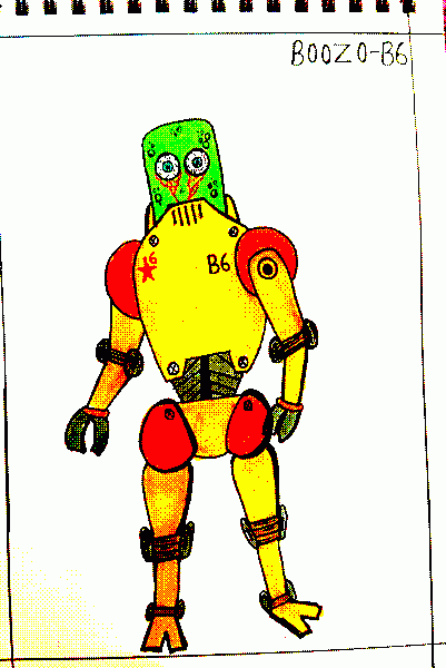 Official Portrait of Boozo-B6 Illustration by INN field artist showing Boozo-B6.