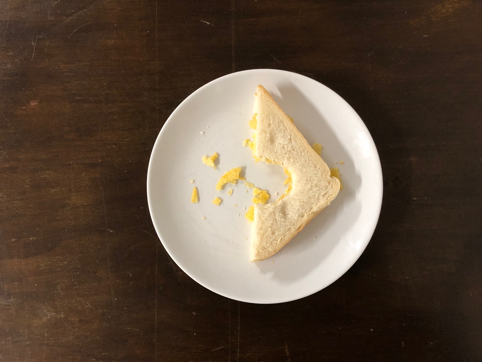 White crisp sandwich with a bite taken out