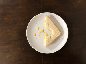 White crisp sandwich with a bite taken out