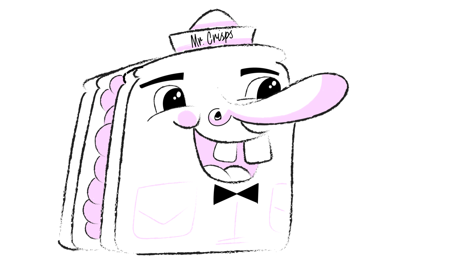 Mr Crisps, the well-known crisp sandwich mascot