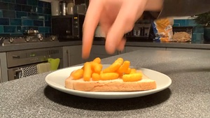 Time lapse of making and eating a Wotsits sandwich