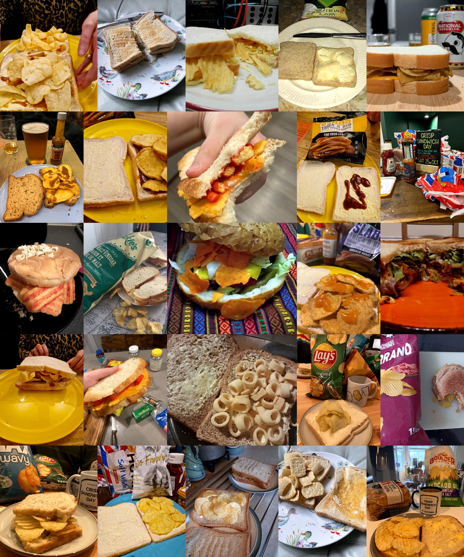 Yet more of your crisp sandwiches