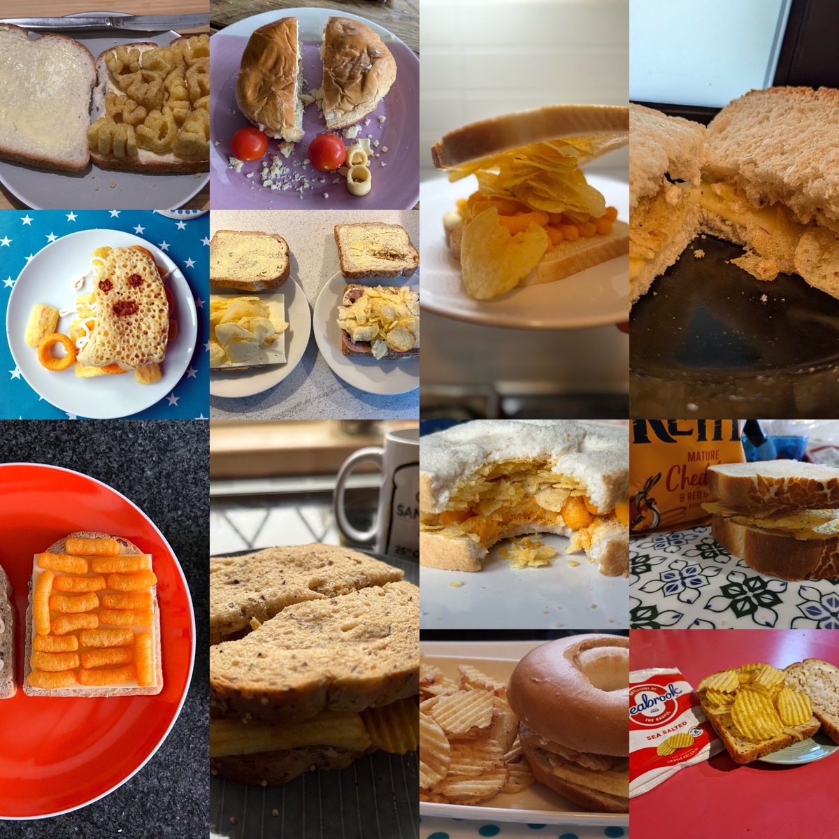 12 crisp sandwich brunch/lunch pics