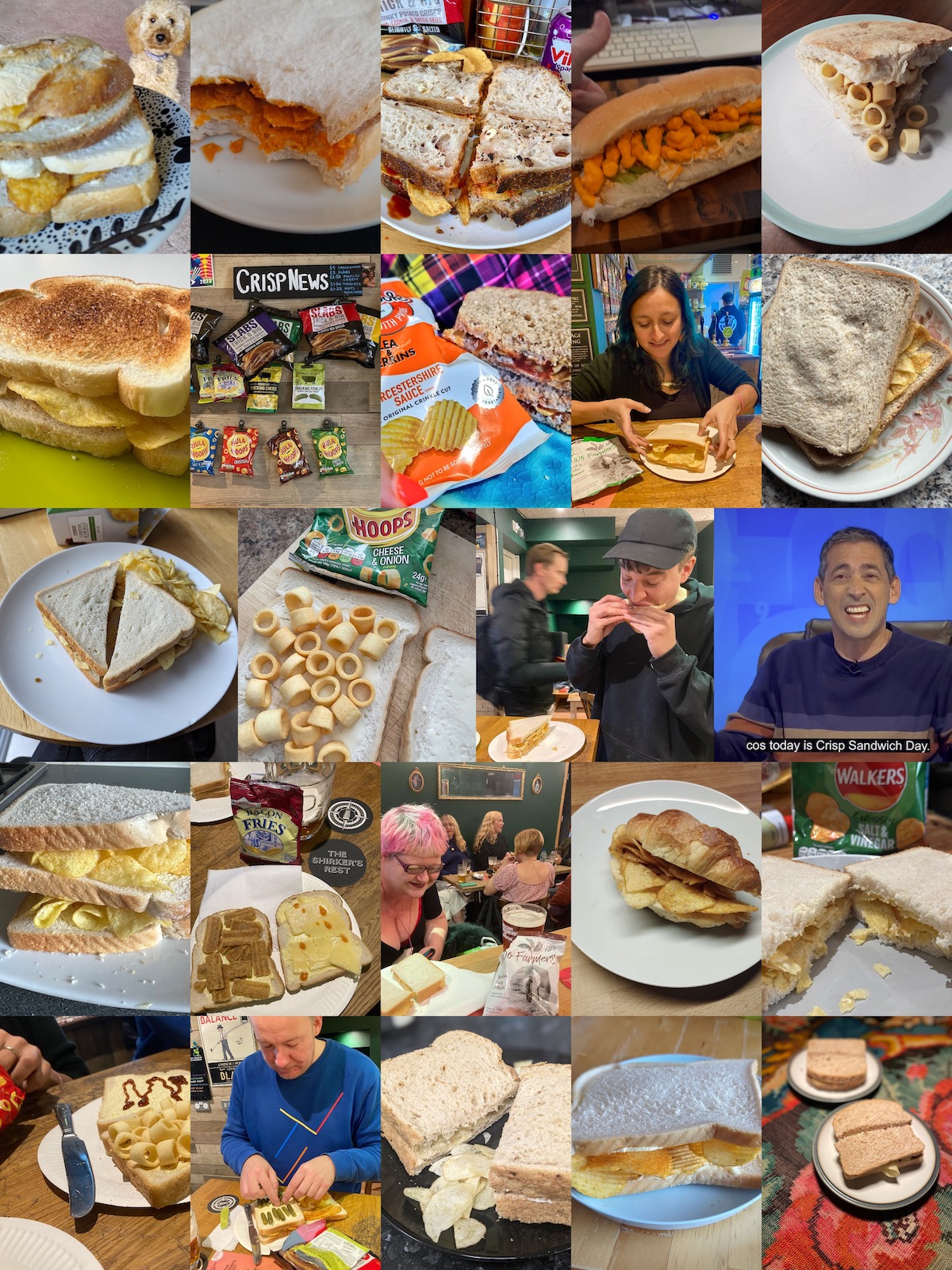 Crisp Sandwich Day 2023 collage