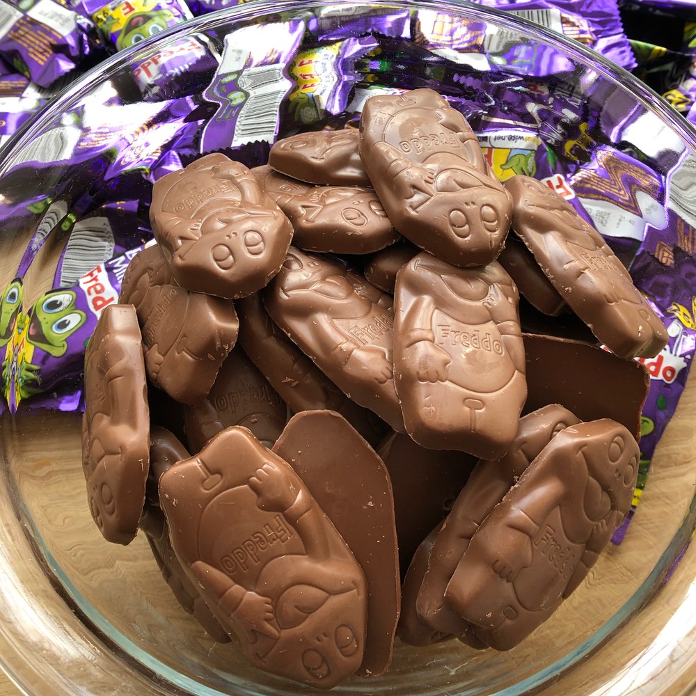 Bowl full of Freddos