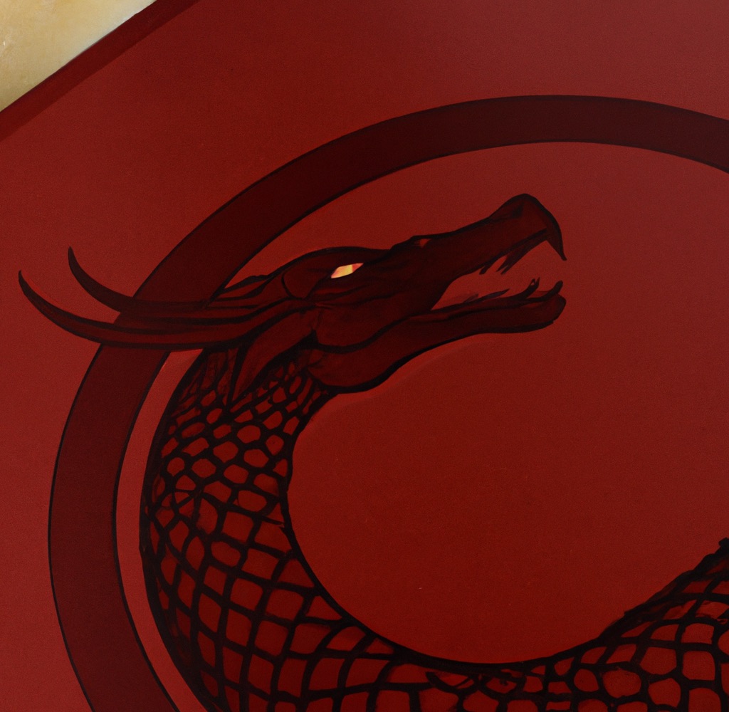 Book cover art featuring a dragon