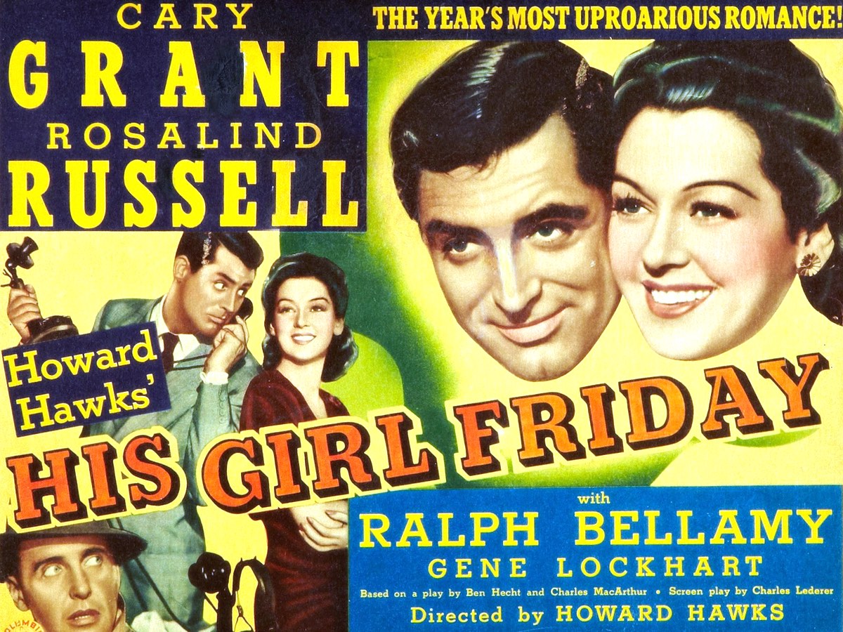 his girl friday movie poster